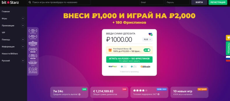 Bitstarz бонусы